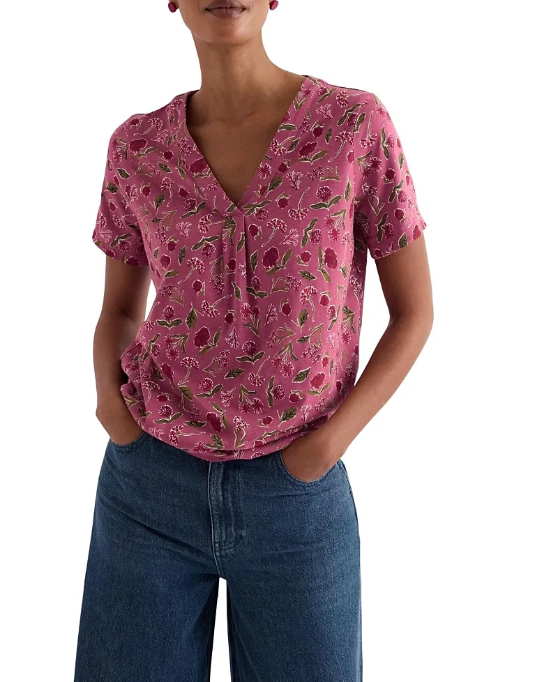 Barnoon V-Neck Short-Sleeve Top by Seasalt Cornwall