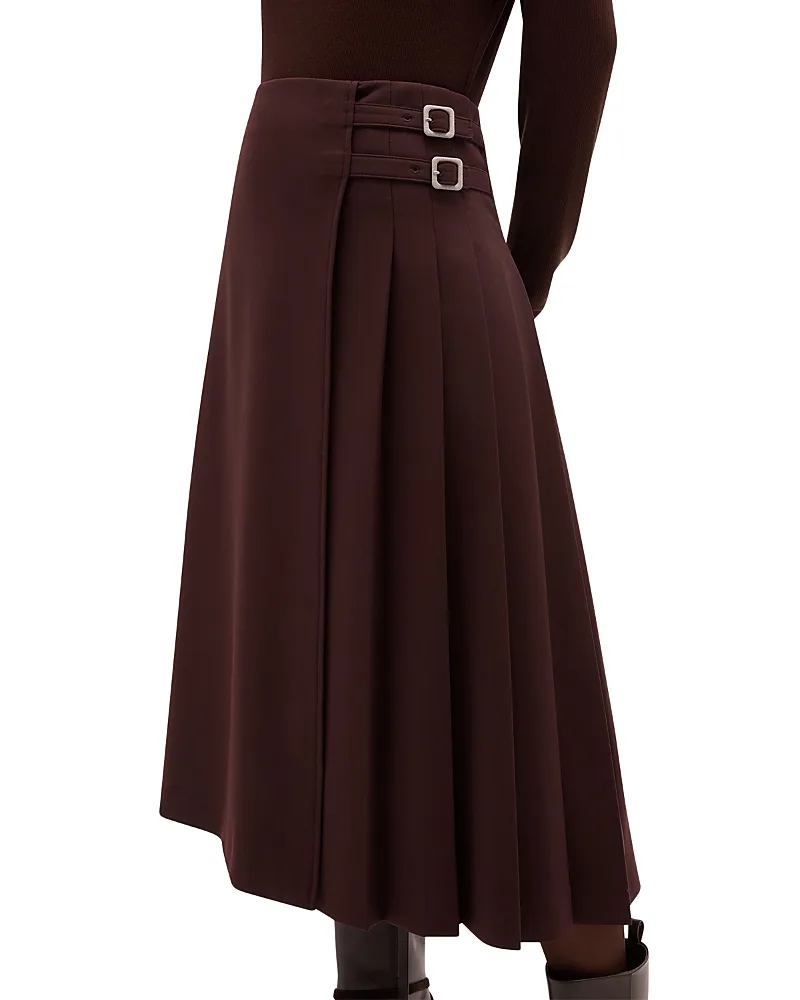 Sutton Pleated Midi Skirt by Hobbs London