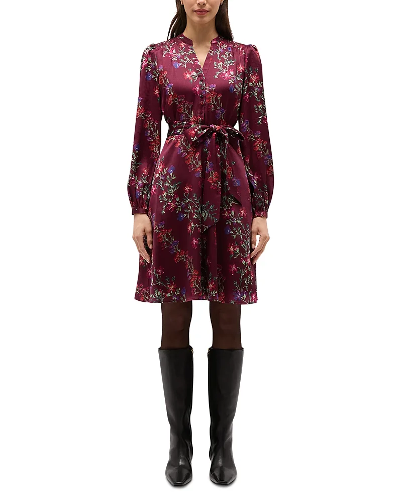 Fatima Printed Satin Mini Dress by Hobbs London