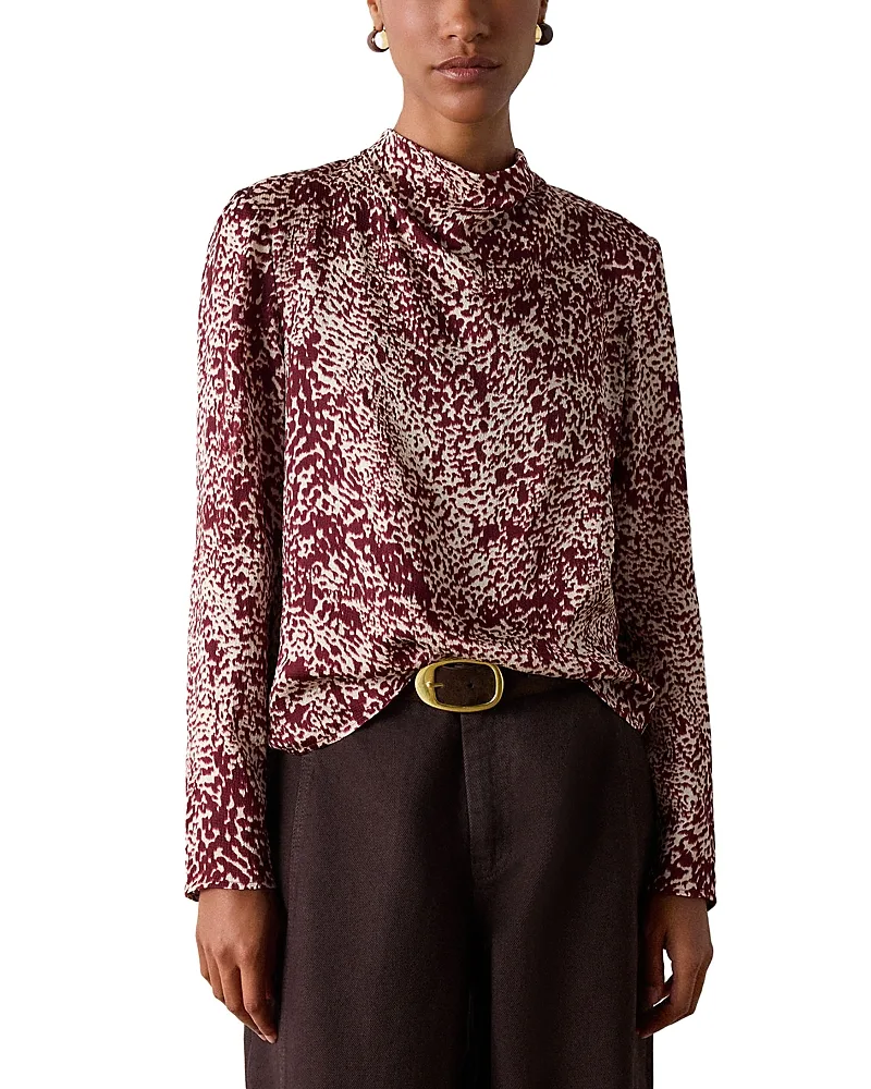 Satin High Neck Top by Whistles