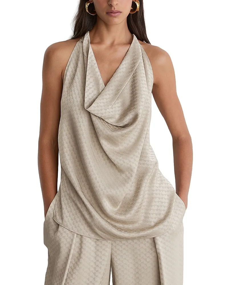 Dia Draped Cowl Neck Top by Reiss