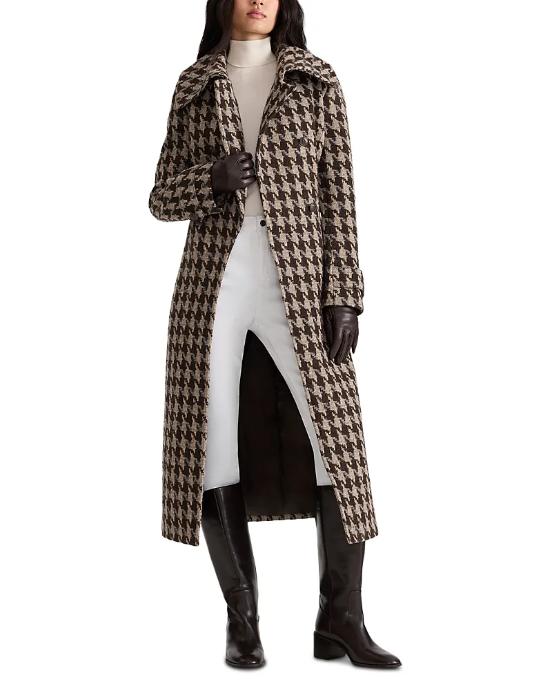 Houndstooth Belted Coat by Mackage