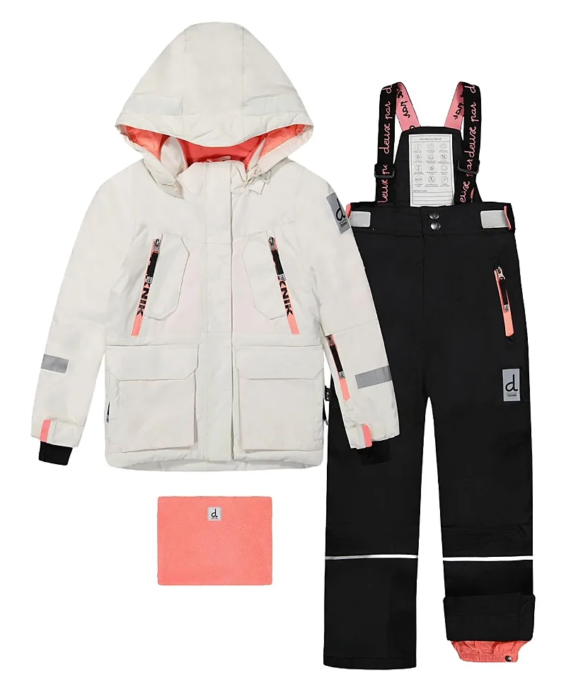 Fleece Lined Teknik Jacket & Pants Two Piece Snowsuit by Deux Par Deux