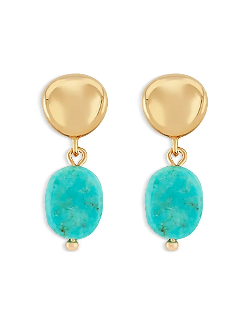Bead Drop Earrings in 14K Yellow Gold