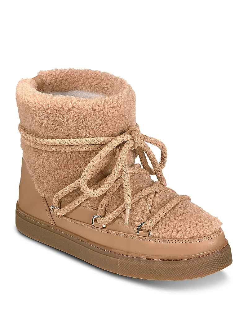 Curly Leather & Shearling Snow Boots by Inuikii