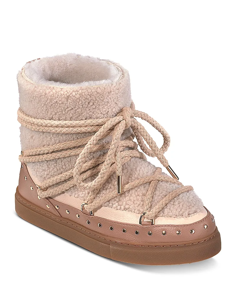 Curly Rock Leather & Shearling Snow Boots by Inuikii