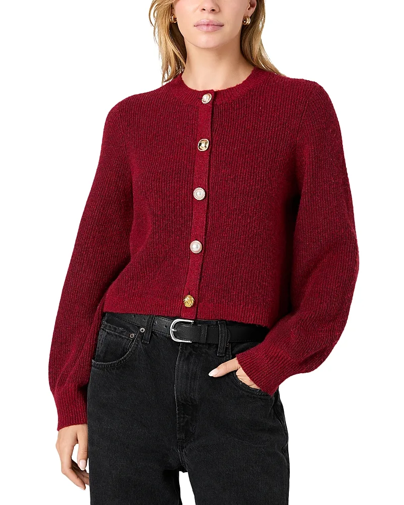 Koda Crewneck Knit Cardigan Sweater by French Connection
