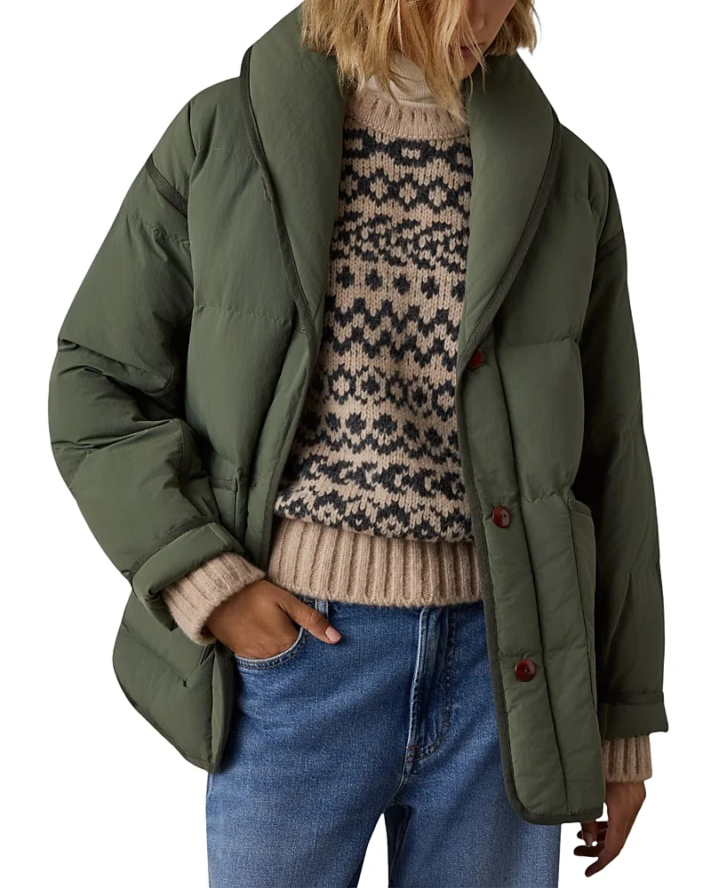 Atlas Shawl Collar Puffer Jacket by Faherty