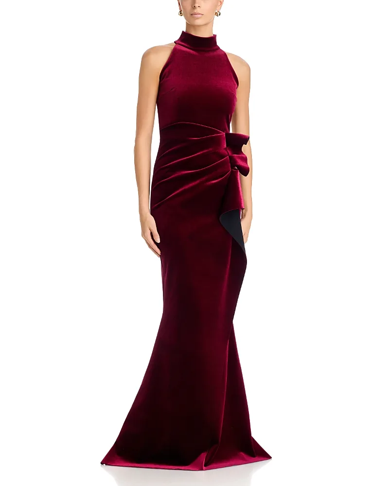 Gudrum Long Velvet Gown by Chiara Boni La Petite Robe