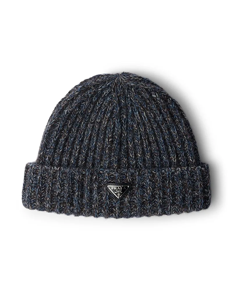 Mouline Cashmere and Wool Beanie by Prada
