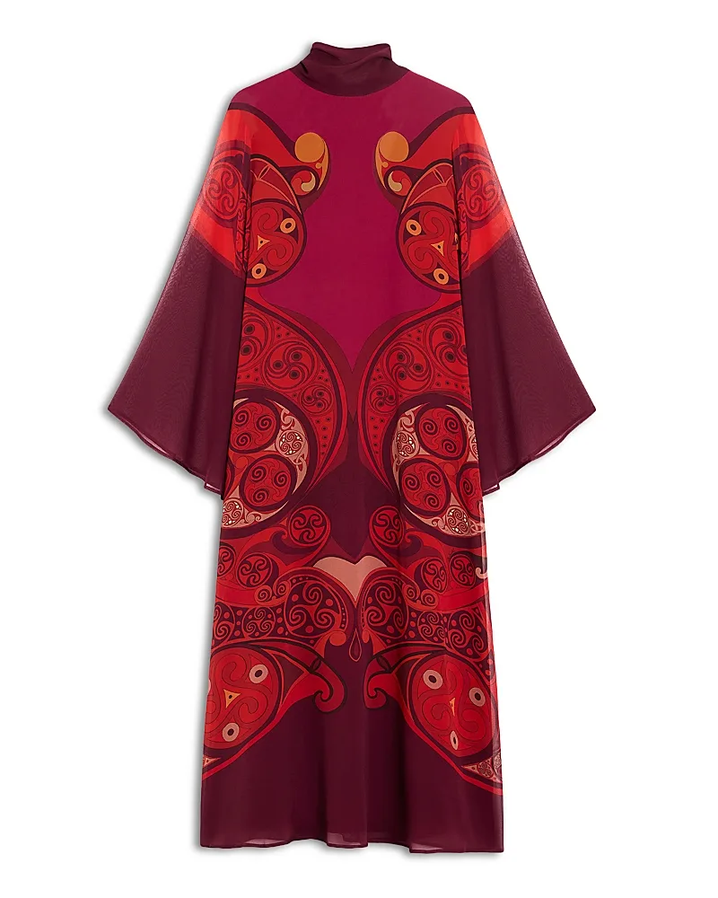 Magnifco Silk Printed Midi Dress by La Doublej