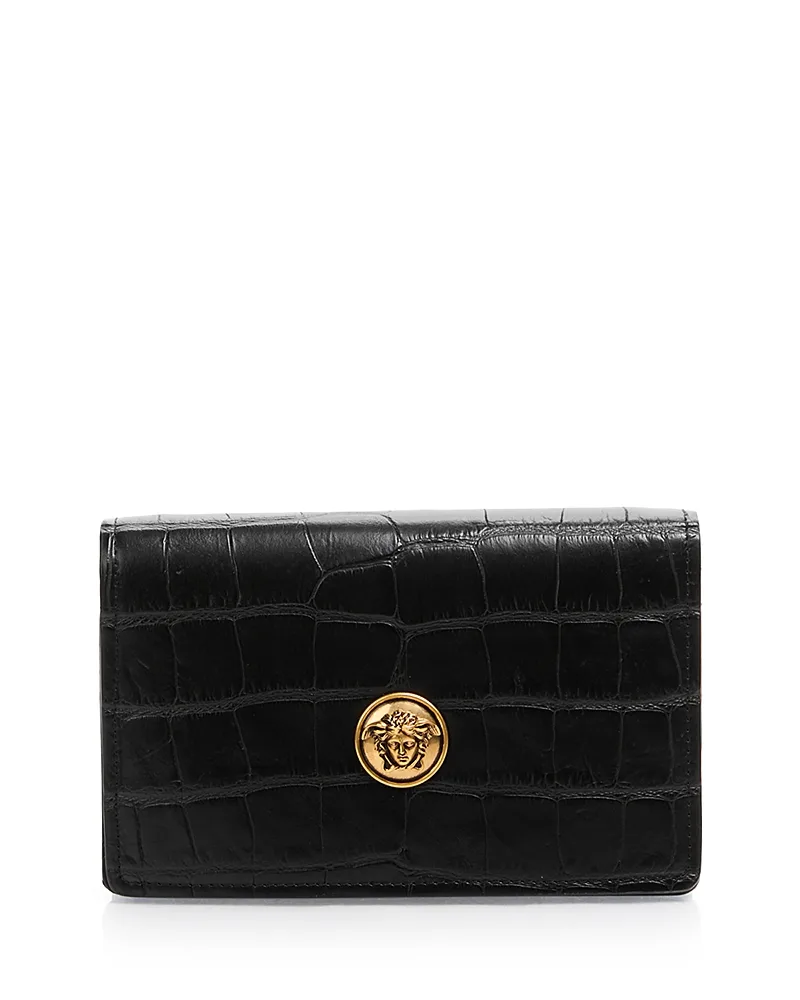 Croc Embossed Leather Mini Bag by Versace