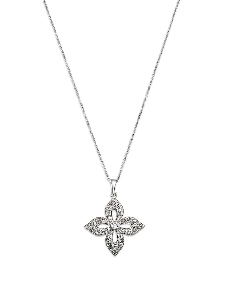 Diamond Pave Pendant Necklace in 14K White Gold, 0.33 Tcw by Bloomingdales Fine Collection