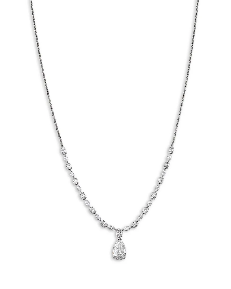 Luxe Collection Certified Lab Grown Diamond Mixed Cut Drop Necklace in 14K White Gold, 4.0 Tcw by Bloomingdales Fine Collection