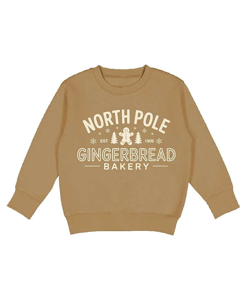 North Pole Gingerbread Christmas Sweatshirt by Sweet Wink