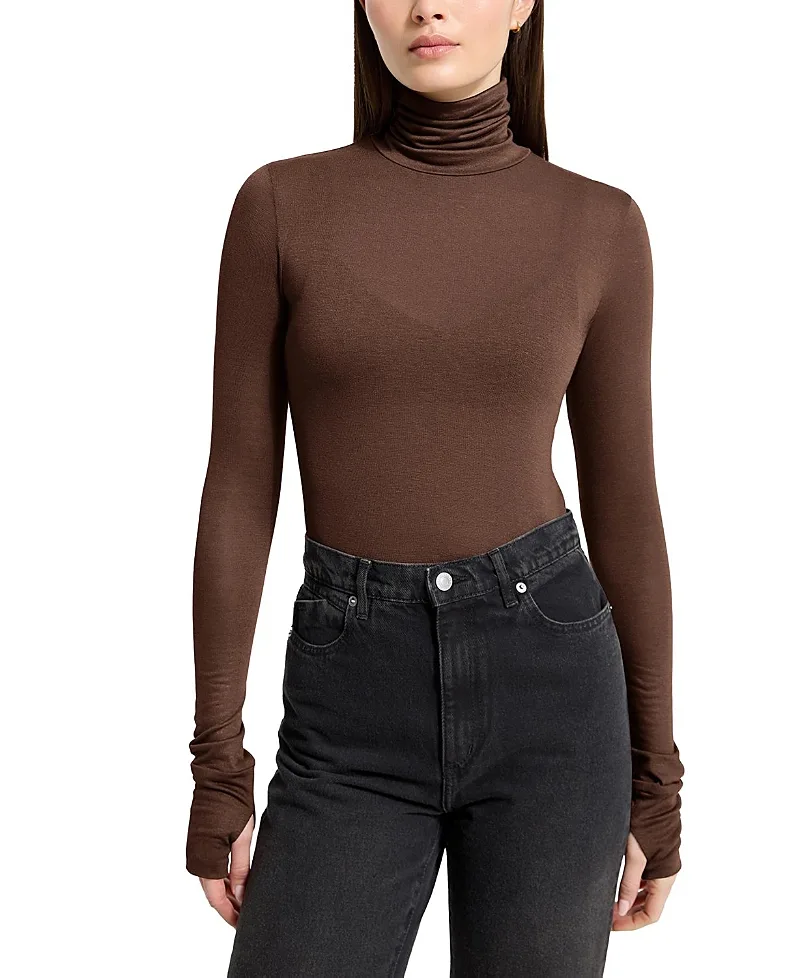 Eloise Sheer Turtleneck Top