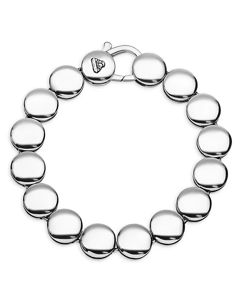 Sterling Silver Caviar Bubbly Disc Flex Bracelet by Lagos