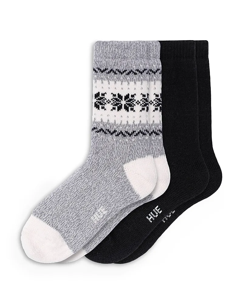 Snowflake Border Boot Socks, Set of 2 by HUE