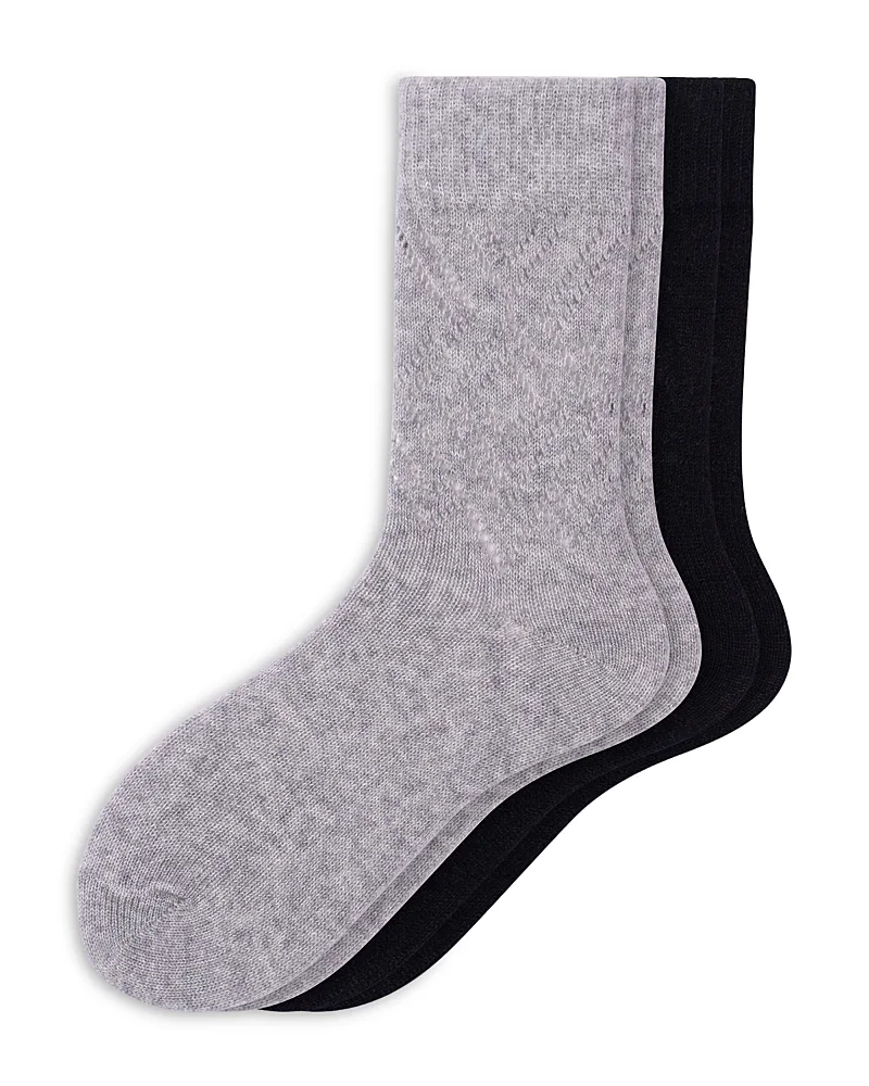 Pointelle Argyle Boot Socks, Set of 2 by HUE