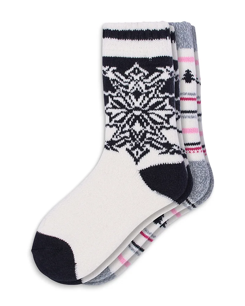 Holiday Ribbed Crew Socks, Pack of 2