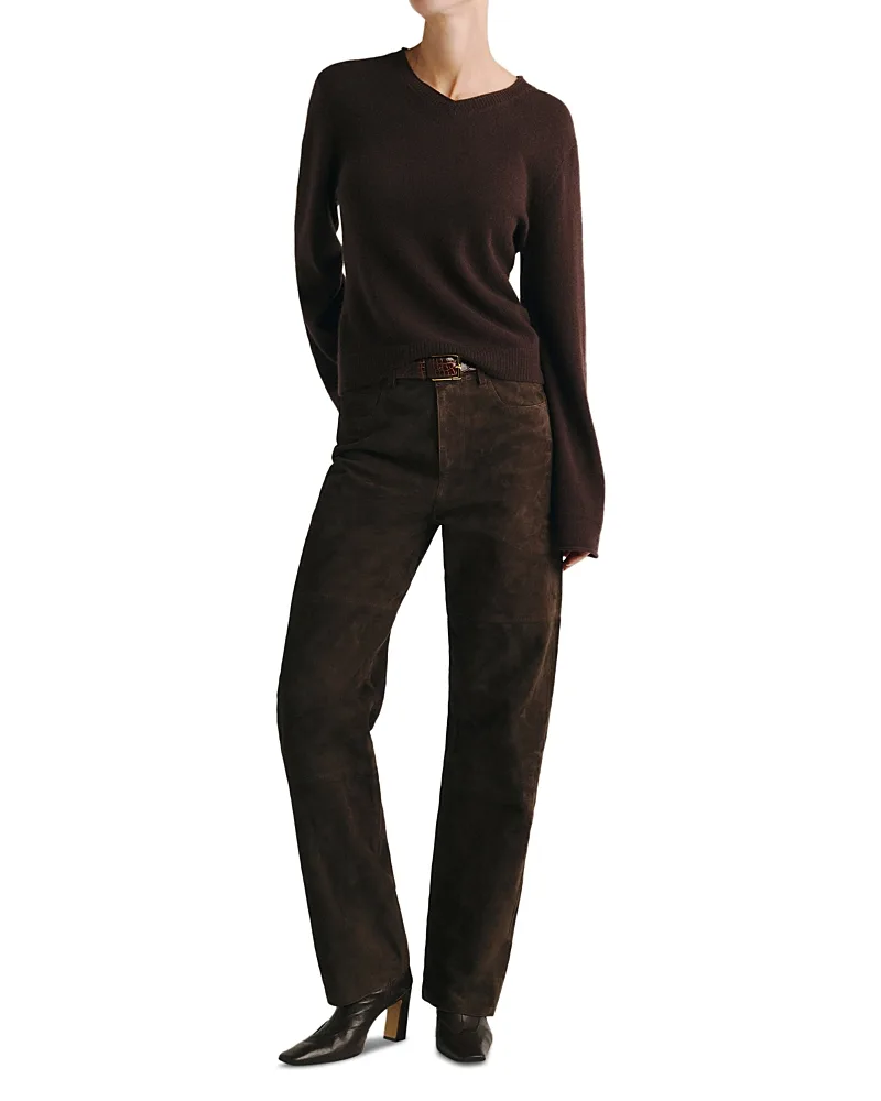 Daria Leather High Rise Slim Straight Leg Jeans by DL1961