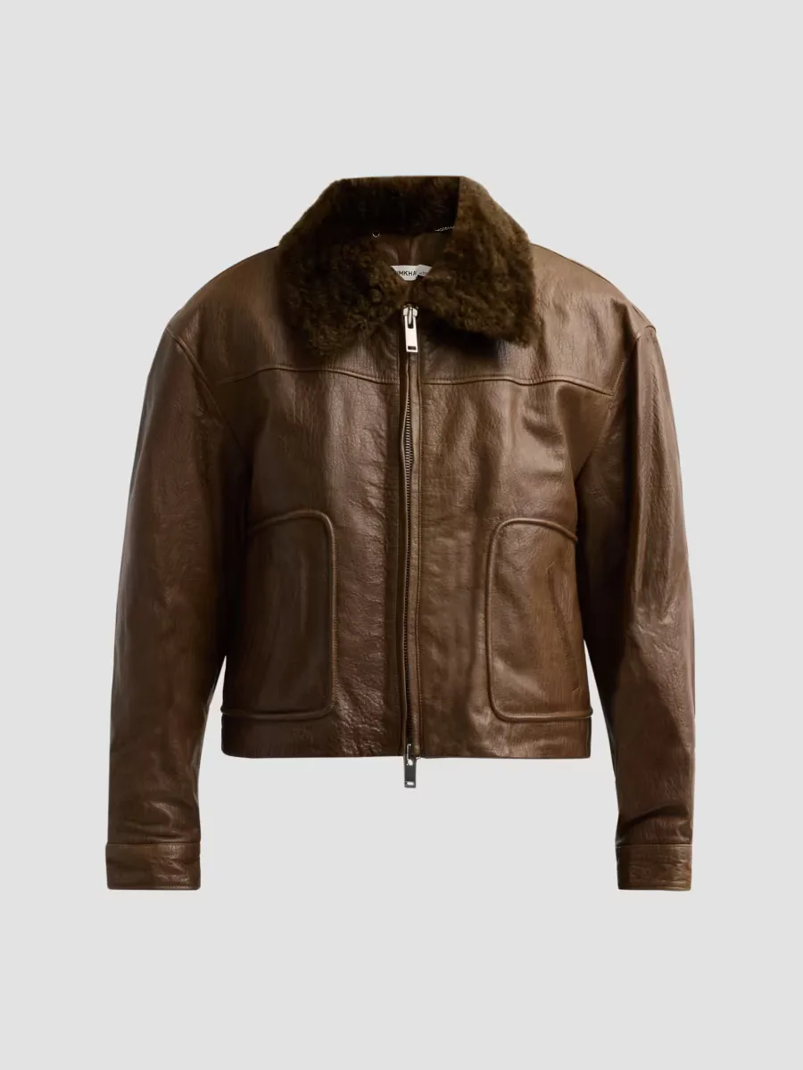 Mel Leather Jacket by SIMKHAI