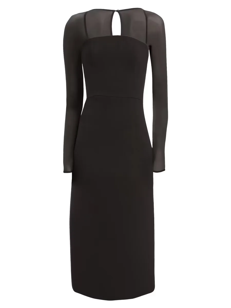 Maxine Sheer Sleeve Cocktail Dress