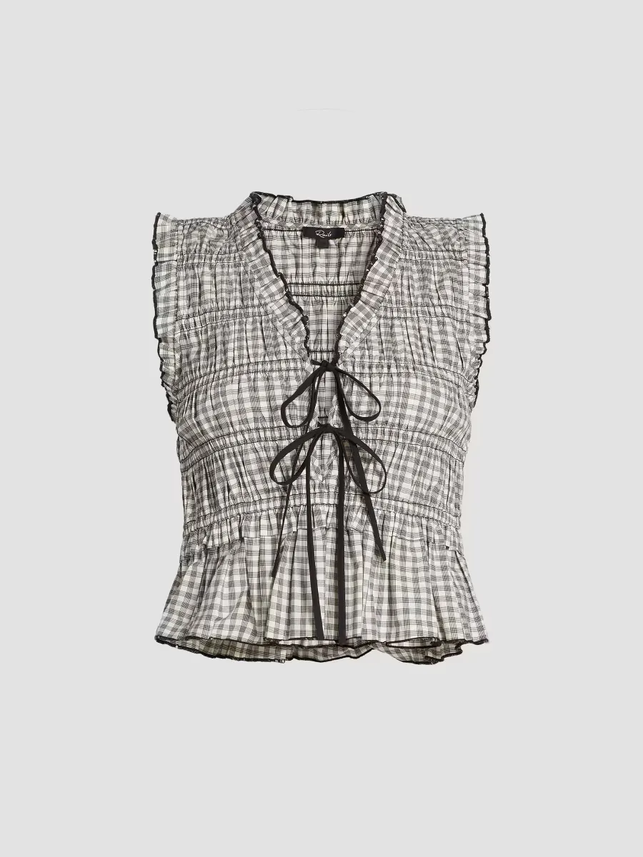 Martine Gingham Cotton-Blend Blouse by Rails