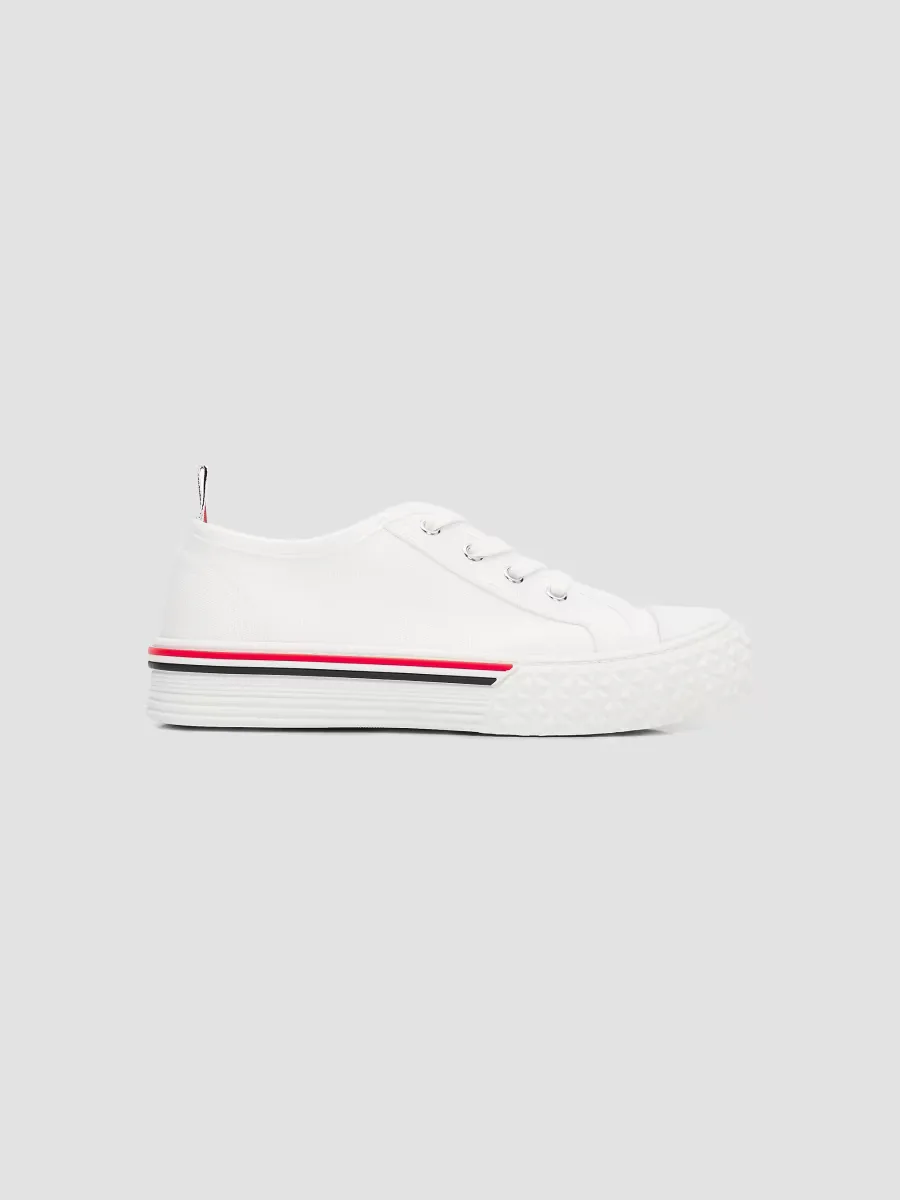 Collegiate Cotton Low-Top Trainer Sneakers by Thom Browne