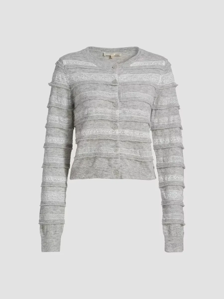 Claralise Stripe Cardigan by LoveShackFancy