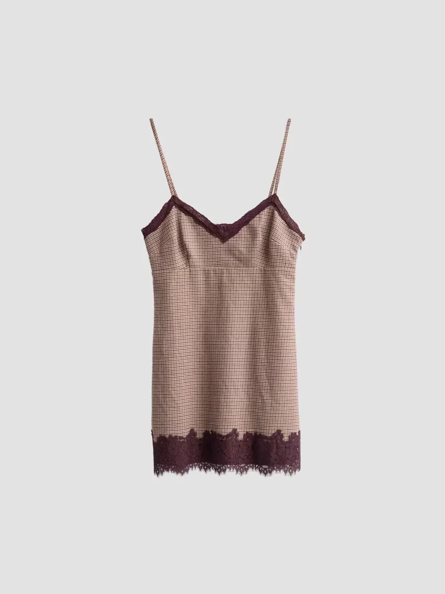 Iliona Lace-Trimmed Mini Dress by LoveShackFancy