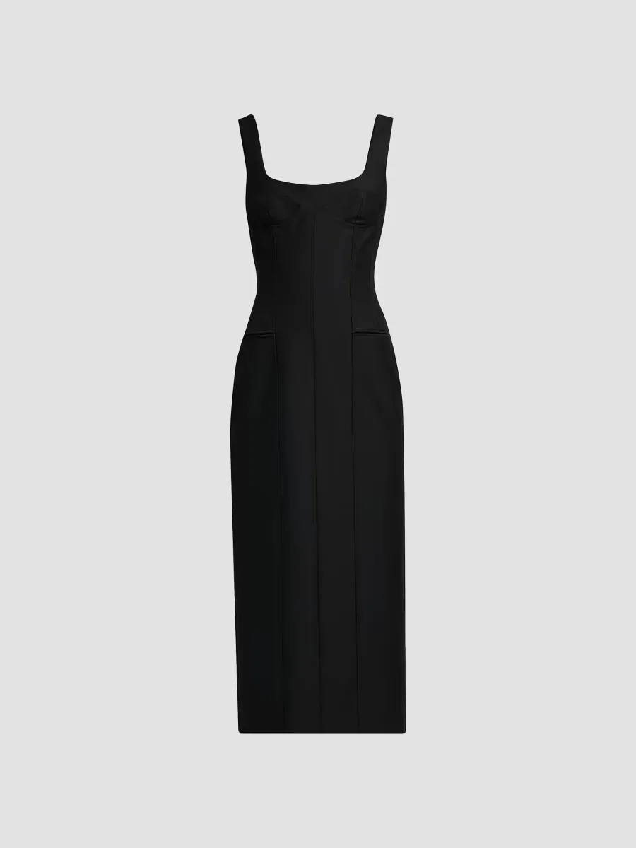 Seamed Wool-Mohair Sheath Dress by McQueen