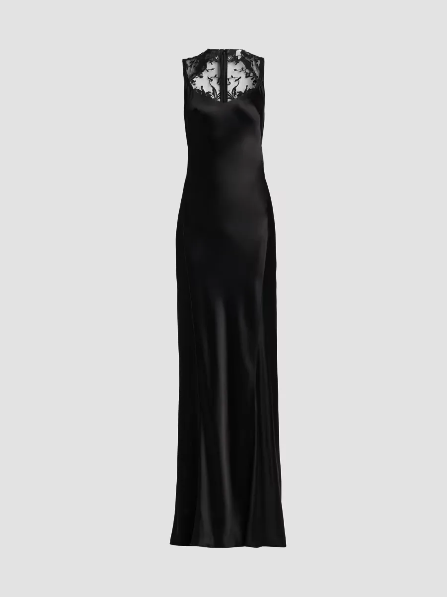 Lace-Back Satin Evening Gown by McQueen