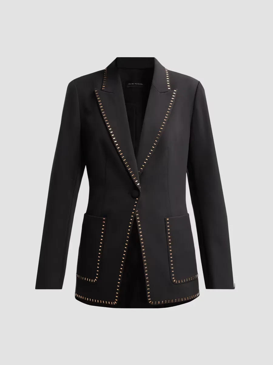 Margaret Embellished-Trim Blazer by Elie Tahari