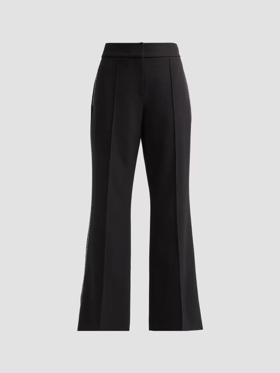 Margaret Embellished-Trim Trousers by Elie Tahari