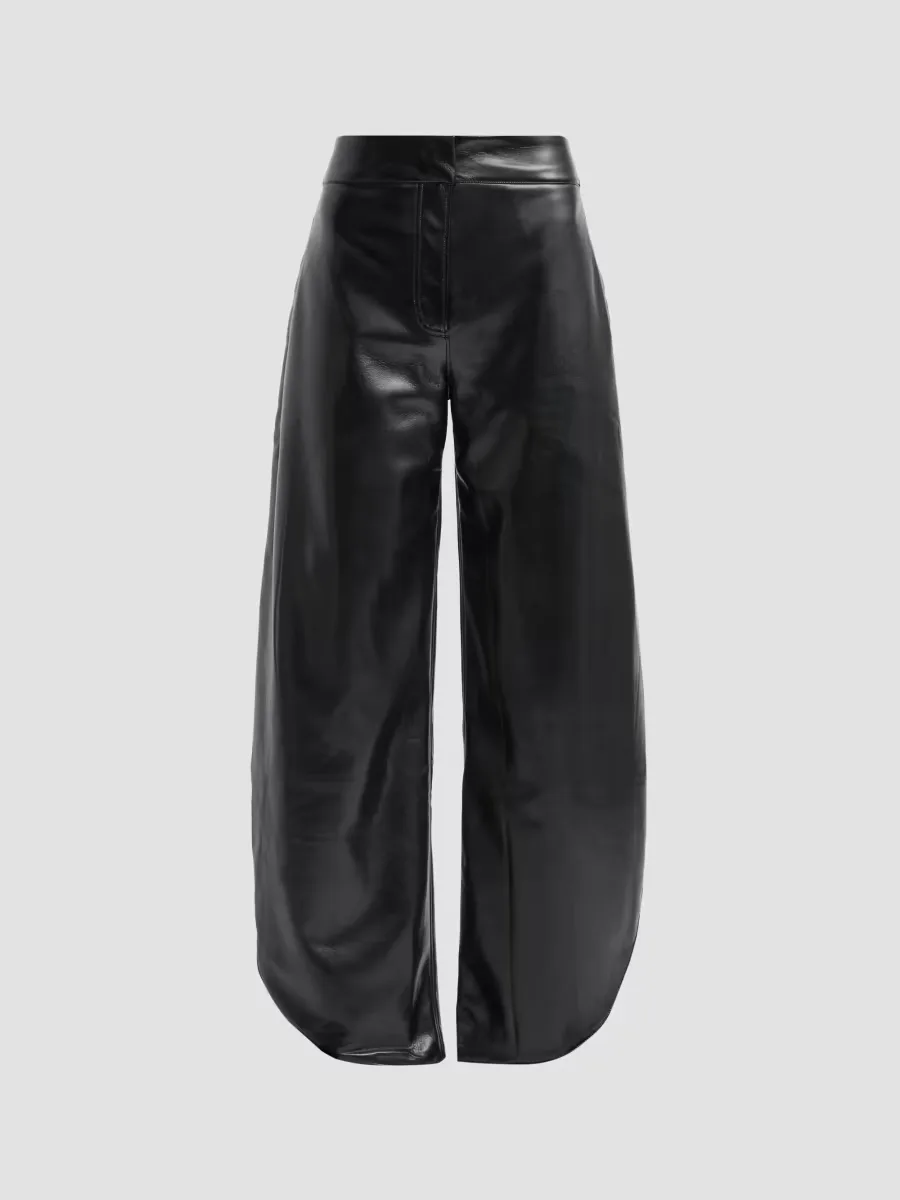 Keiko Faux-Leather Barrel-Leg Pants by Generation Love