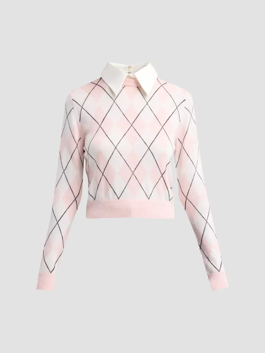 Carolann Argyle Wool-Blend Sweater by Alice + Olivia