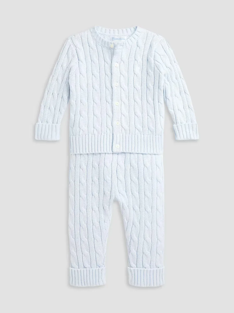 Cable-Knit Cardigan & Pants Set by Polo Ralph Lauren