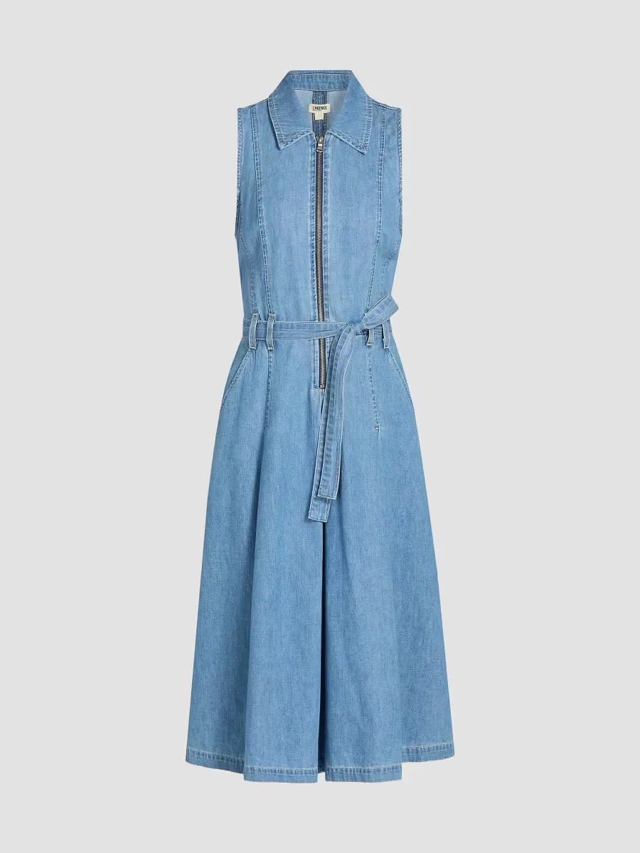 Kieran Denim Belted Shirtdress by L'AGENCE