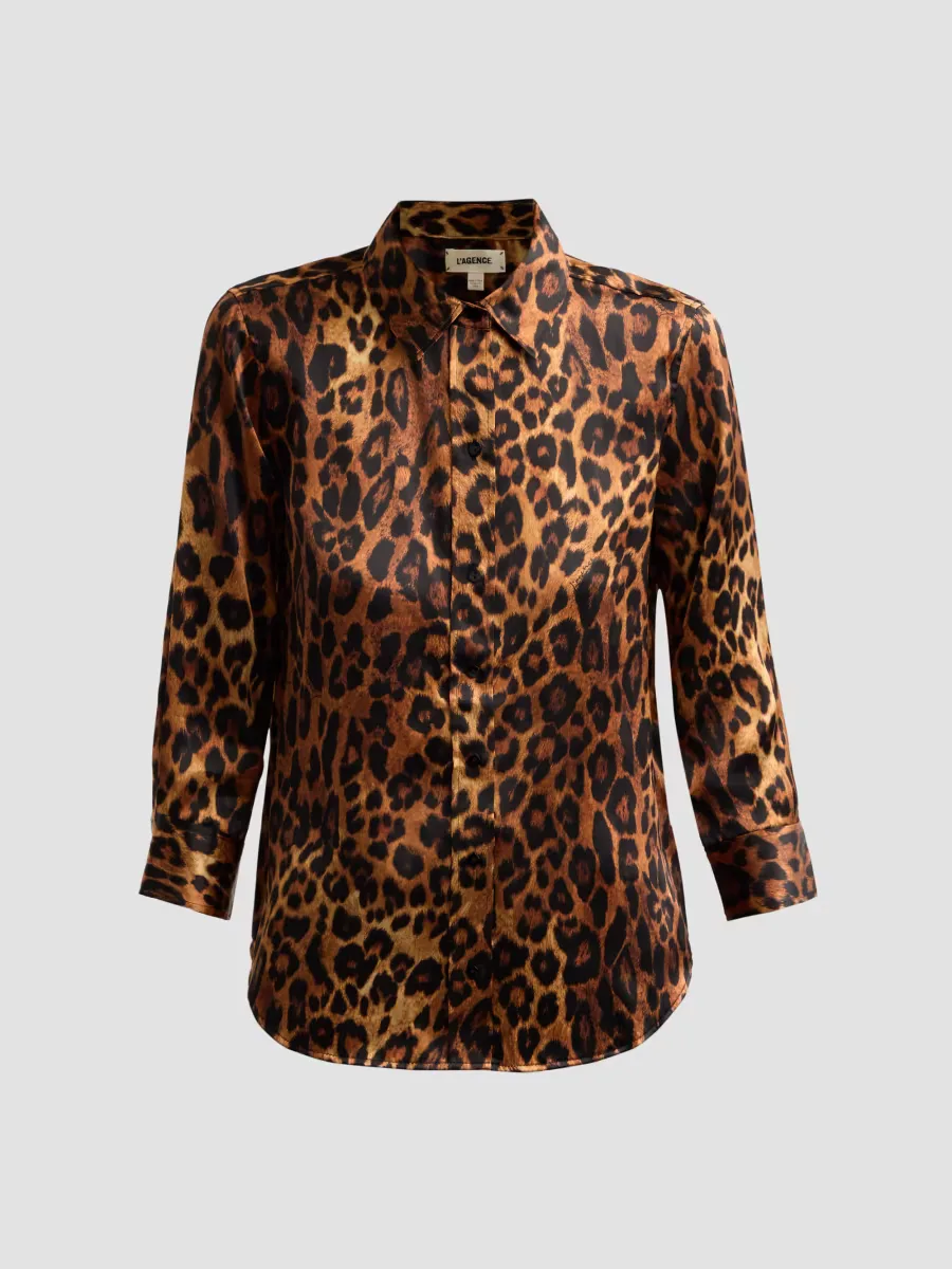 Dani Leopard-Print Silk Blouse by L'AGENCE