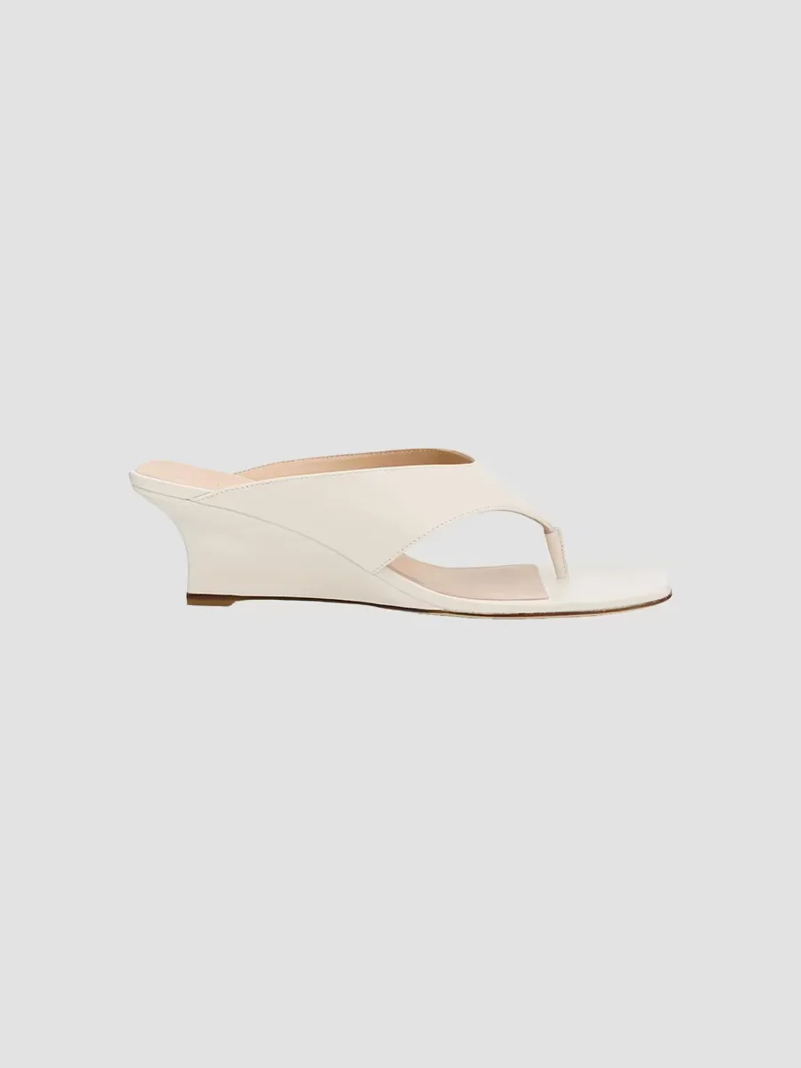 Vinnie 50MM Leather Wedge Thong Sandals