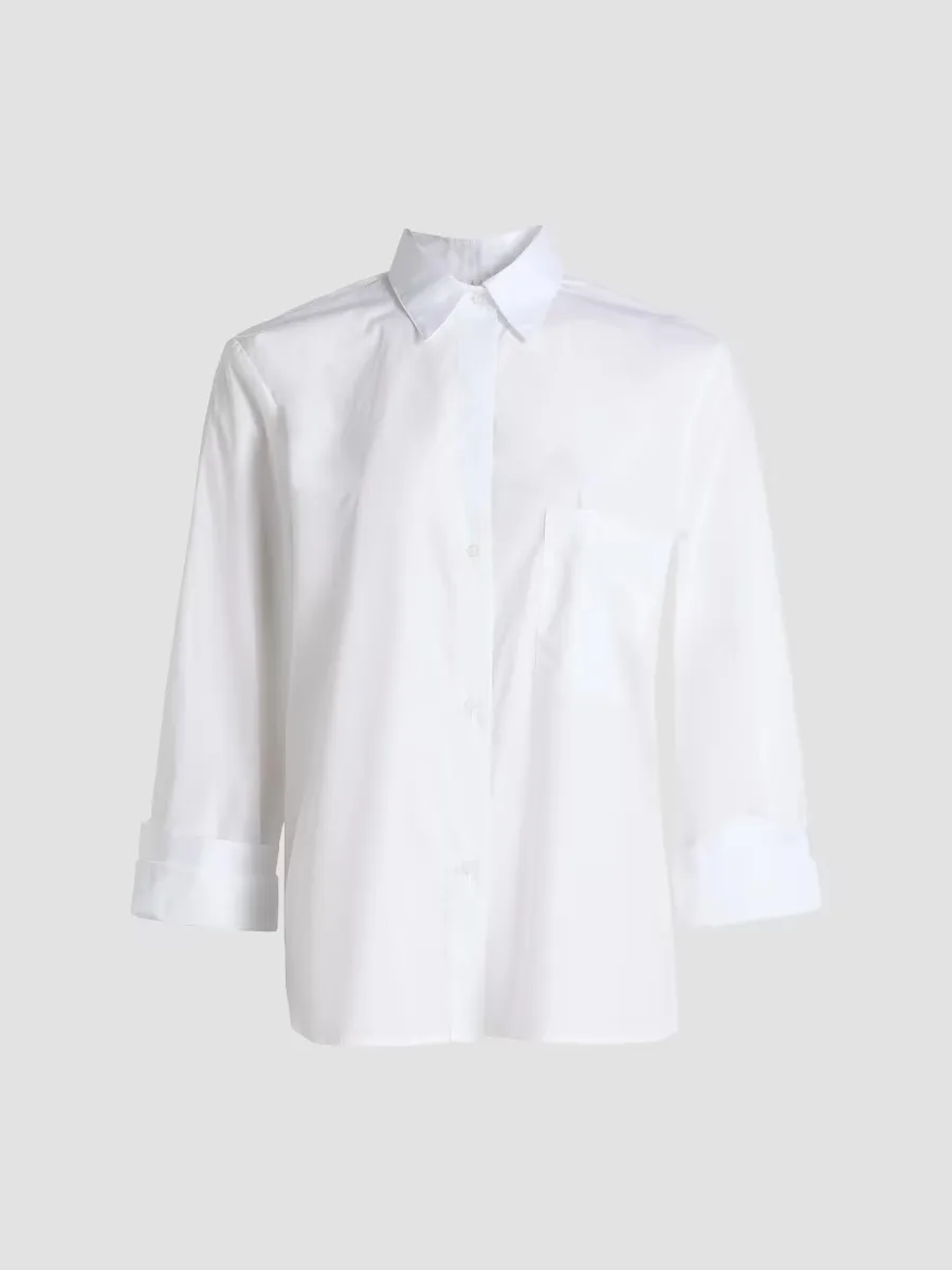 Next Morning Cotton Poplin Button-Front Shirt
