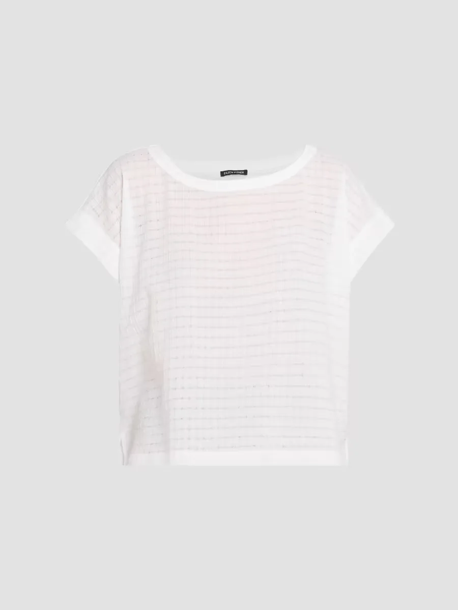 Cotton Voile Box T-Shirt by Eileen Fisher