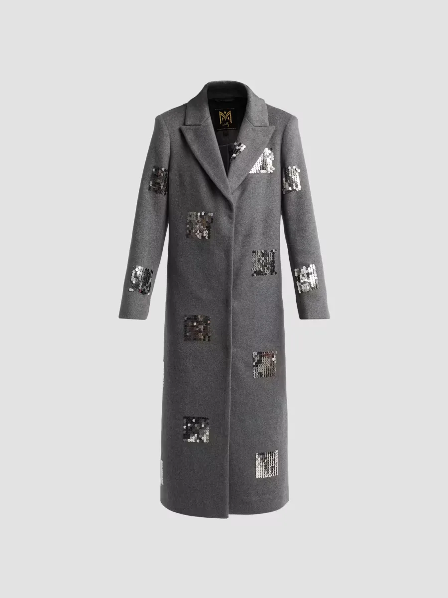 Wanda Sequin Coat by Milly