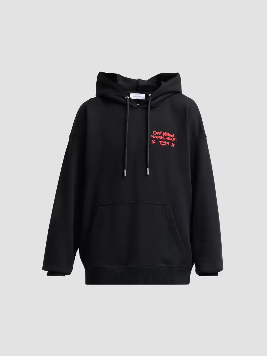 Arrow Trumpet Cotton Skate Hoodie by Off-White