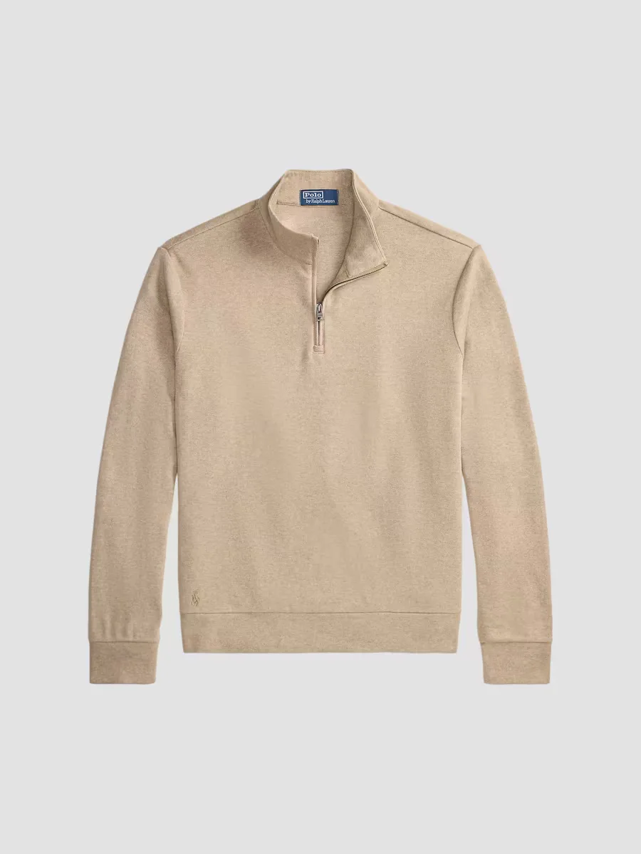 Luxury Textured Quarter-Zip Sweatshirt