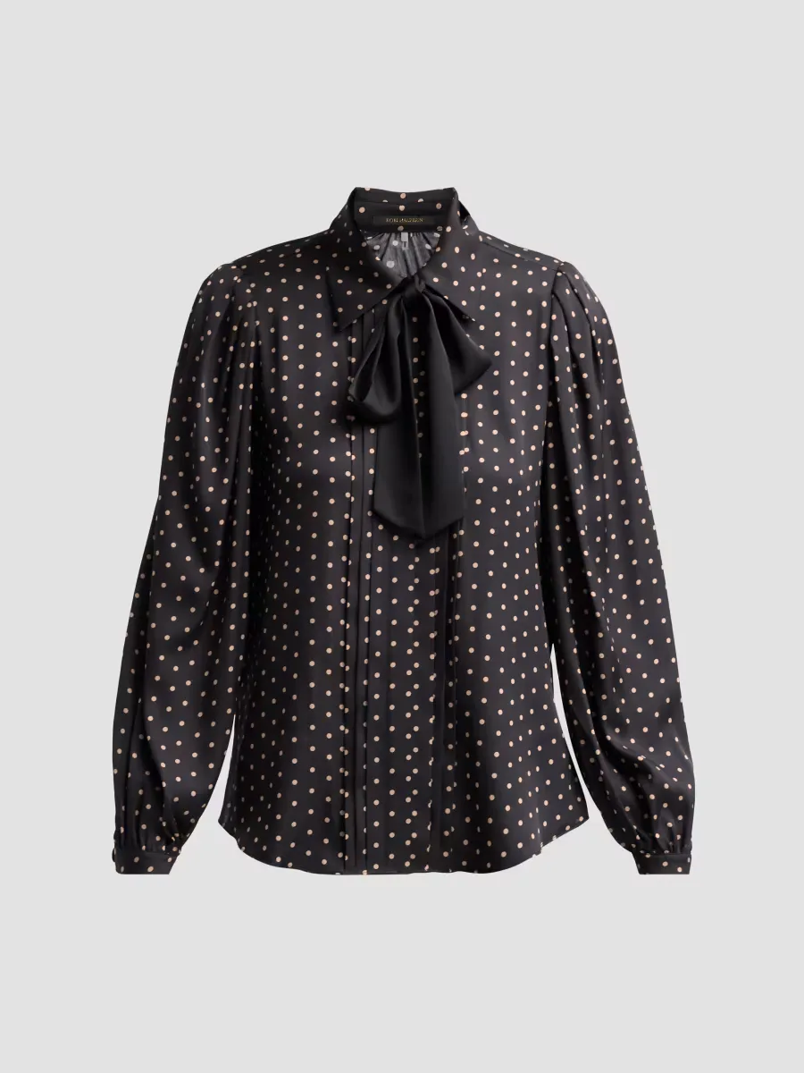 Julian Polka Dot Silk-Blend Blouse