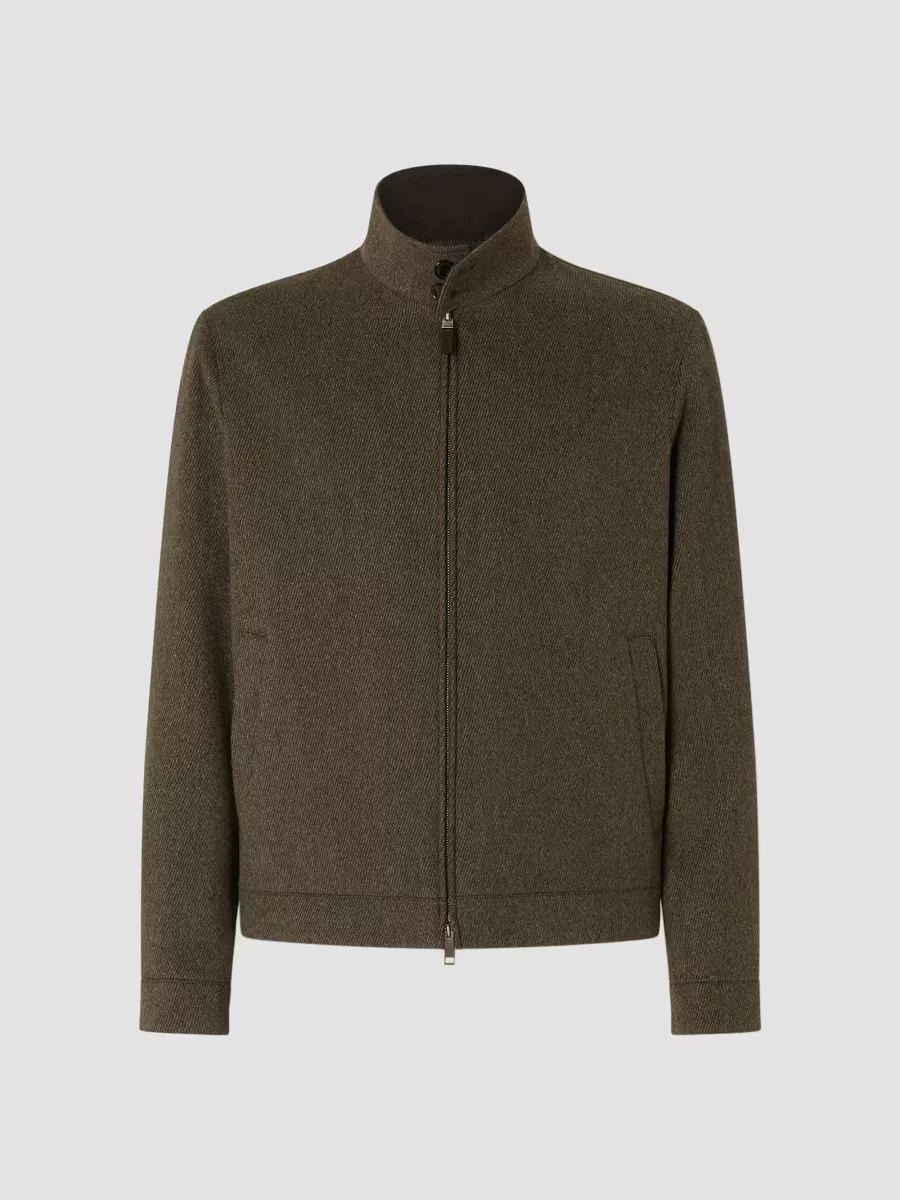 Wool and Cashmere Blouson Jacket