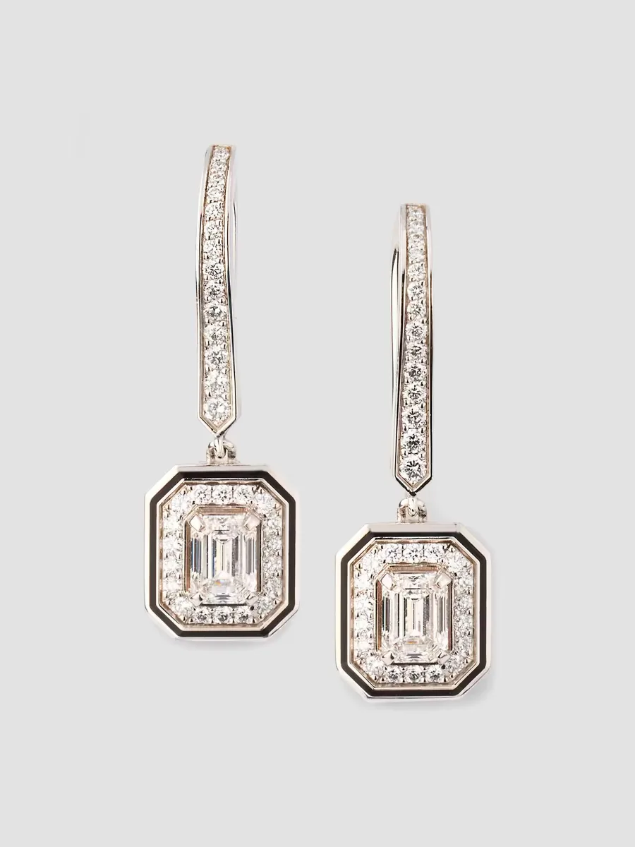 Vendome Lisere 18K White Gold & 1.00 TCW Diamond Earrings