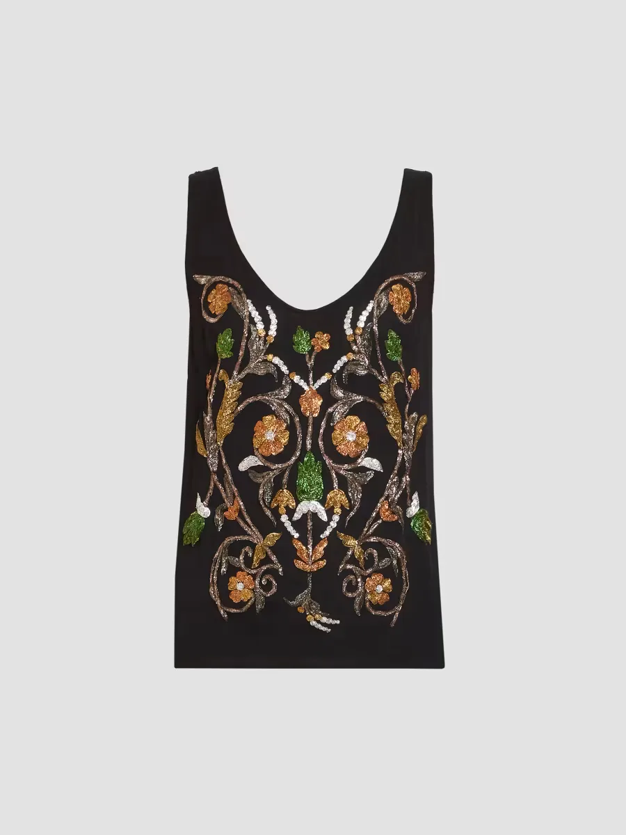Croppy Embellished Top by Dries Van Noten